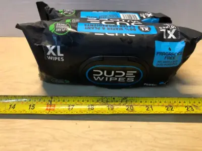 3 packs dude flushable wipes