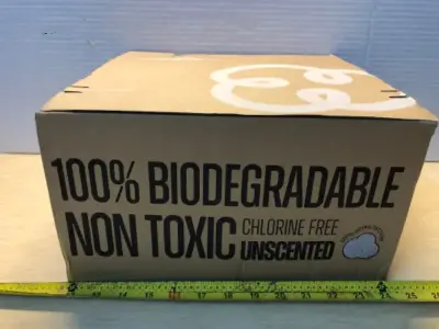 100% biodegradable non toxic unscented cloths (similar to paper towel)