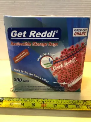 500 count quart reclosable bags