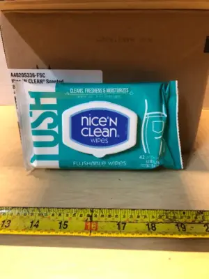 8packs nice and clean flushable wipes