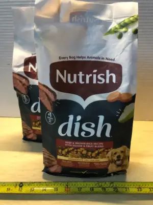 2 bags 3.75lb nutrish dish dog food exp:5/24/26