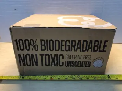100% biodegradable non toxic unscented cloths (similar to paper towels)