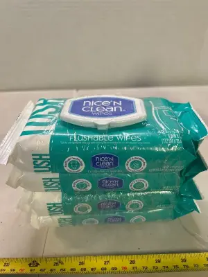 4 pack flushable wipes