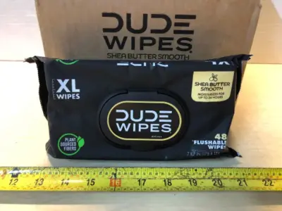 6 packs dude flushable wipes