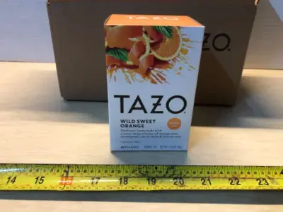 6 boxes Tazo wild sweet orange tea 20 bags per box exp:5/8/26