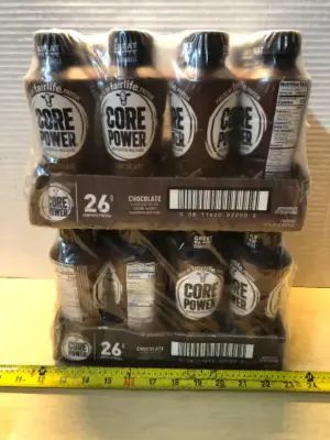 2 packs 12 bottles core power chocolate protein shake exp:6/27/26