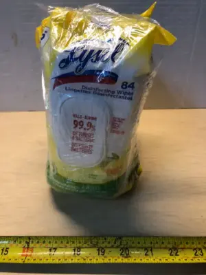 4 packs Lysol wipes