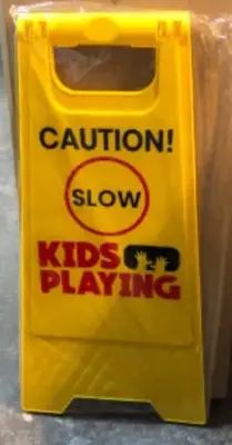 2 boxes 3pc each caution slow kids playing sign