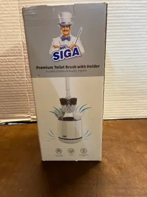 premium toilet brush with holder