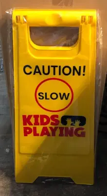 2 boxes 3 each caution kids playing signs