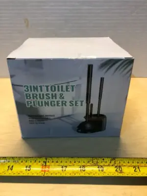 3in1 toilet brush and plunger set