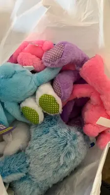 bag of stuffed animals