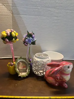 lot of easter decor