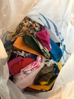 Bag of sewing fabric
