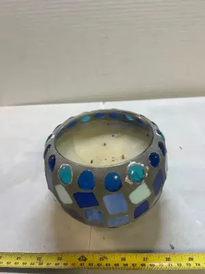 large unscented garden decor candle