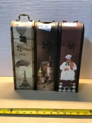 3pc wine wooden boxes