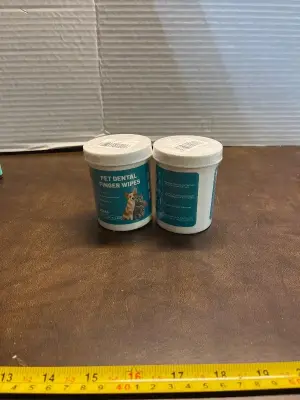 2ct pet dental finger wipes