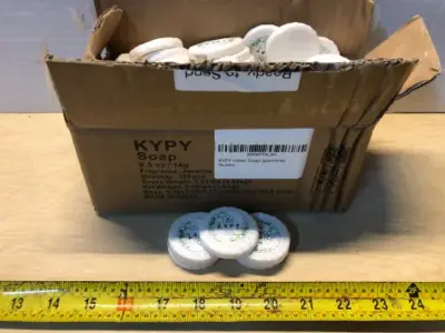 100pc jasmine hotel soap opened