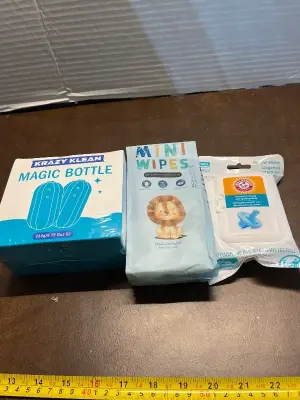 magic bottle , mini wipes , pacifier wipes
