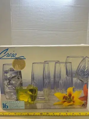 16 glassware set