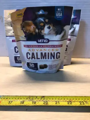 3 bags 7.4oz calming dog chews exp:12/5/25