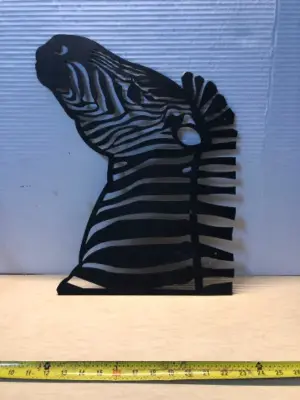Zebra metal wall decor