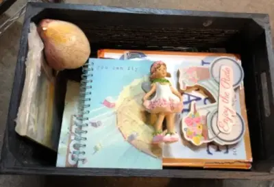 Box of books/magazines