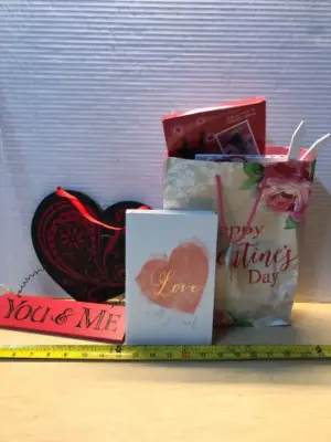 Bag of valentines stuff