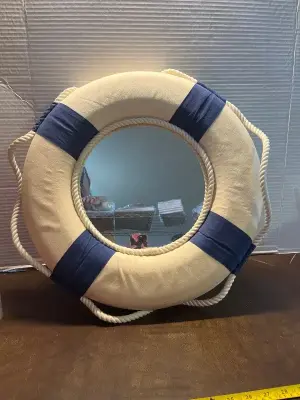 White Decorative Anchor mirror