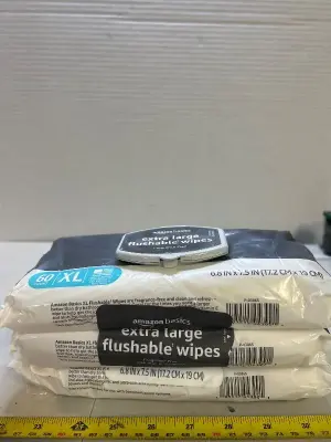 XL flushable wipes
