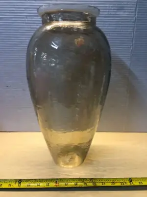 Amber glass vase