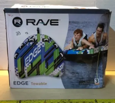 Rave edge towable inflatable holds up to 3 riders
