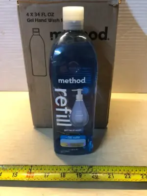 4 bottles 34oz method refill gel hand wash