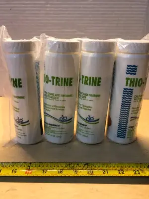 4 bottles 20oz each thio-trine chlorine and bromine neutralizer for swimming pools