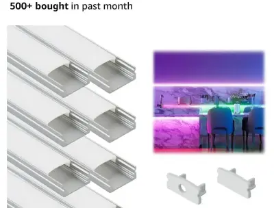 3.3ft 6pk LED U shape diffuser channel light strips