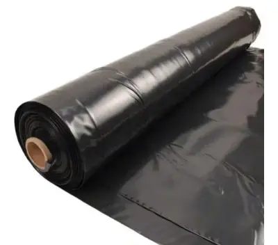 4 mil black plastic sheeting (similar to image)