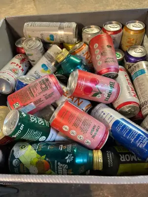 variety crate of drinks
