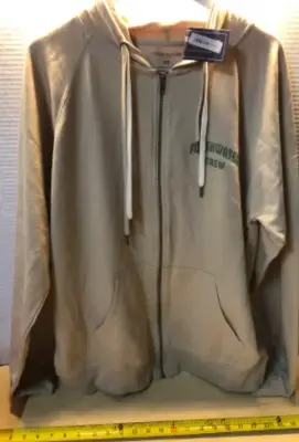 Size 2X freshwater crew zipped hoodie