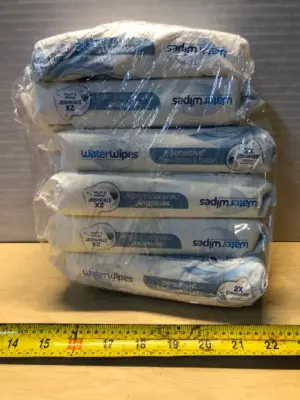 6 packs water wipe’s sensitive newborn baby