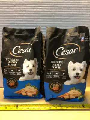 2 bags Cesar 5lb dog food exp:4/24/26