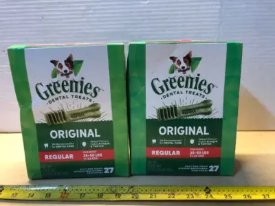 2 boxes 27oz greenies dental treats exp:4/26/29
