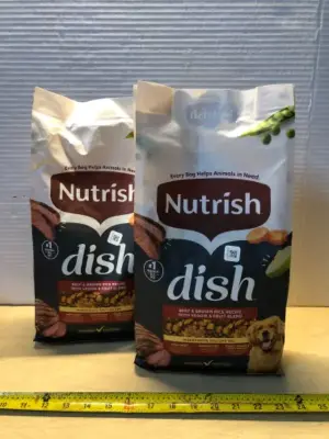 2 bags 3.75lb nutrish dish dog food exp:5/24/26