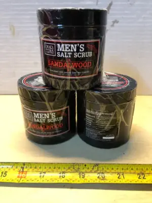 3 tubs 23.28oz men’s salt scrub