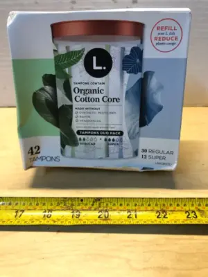 42 tampons organic cotton core
