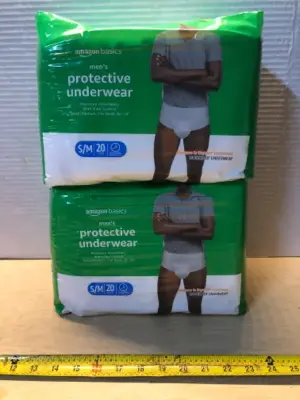 2 packs Amazon basics men’s protective underwear size small