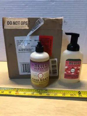 3 bottles mrs Meyers 12.5oz hand soap 10oz foaming hand soap