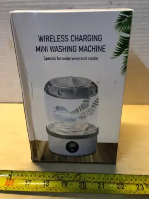 Wireless charging mini washing machine comes on