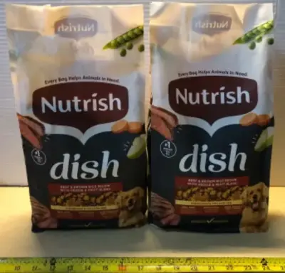 2 bags 3.75lb nutrish dish exp:5/24/26