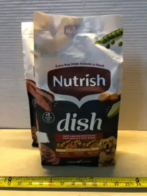 2 bags 3.75lb nutrish dish dog food exp:5/24/26