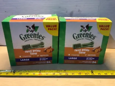 2 boxes 36oz greenies dental treats exp:12/25/29